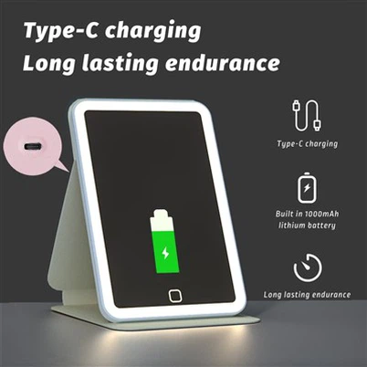 Saliekams aplauzuma spogulis ar gaismas diodi